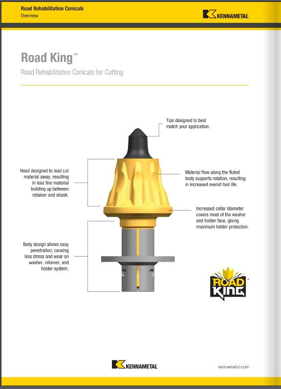 Kennametal ROAD KING™ Milling Tool Series
