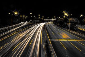 Texas Highway at Night