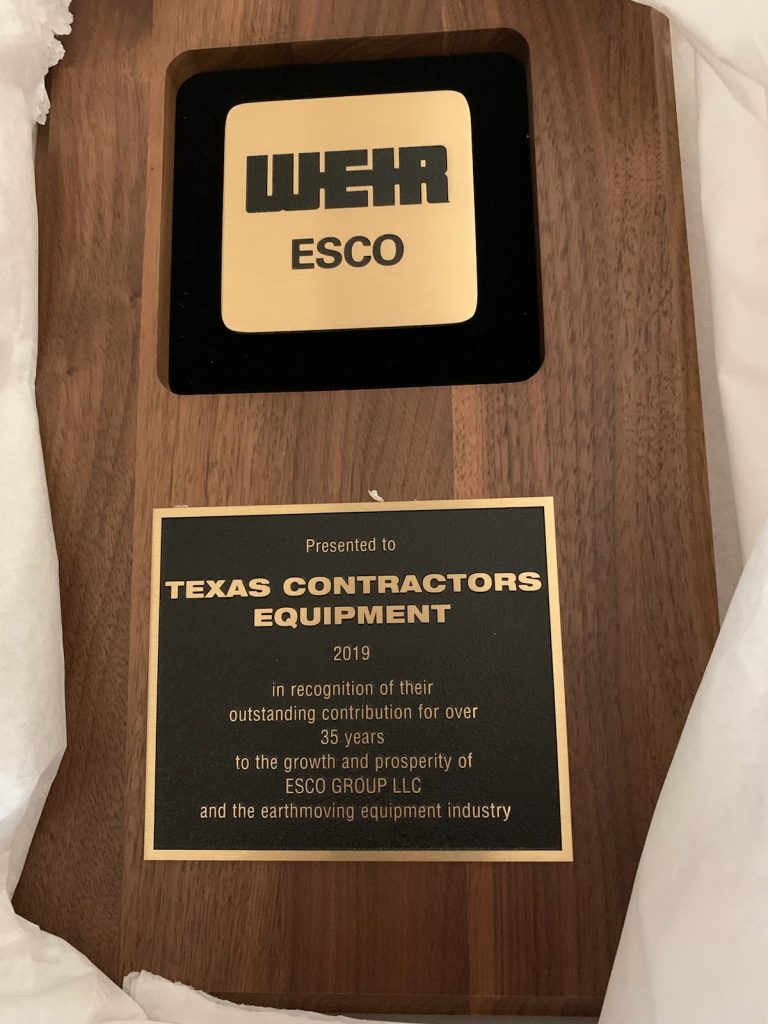 ESCO® Dealer for 35 Years Texas Contractors Equipment Texas