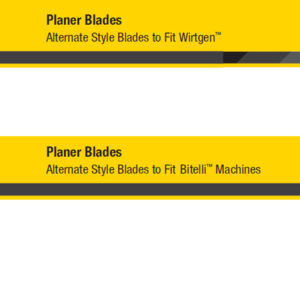 Kennametal Planer (Alternate Style) Blades that Fit Wirtgen & Bitelli Machines