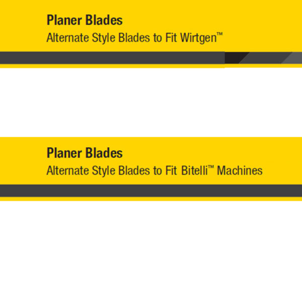 Kennametal Planer (Alternate Style) Blades that Fit Wirtgen & Bitelli Machines