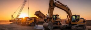 Heavy equipment for construction jobs in Texas